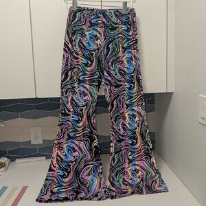 JazzyGarms Cosmic Ripple reflective flare rave pants